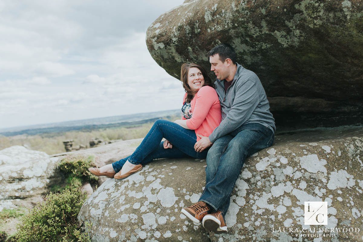 Brimham Rocks engagement shoot | by Harrogate wedding photographer Laura Calderwood