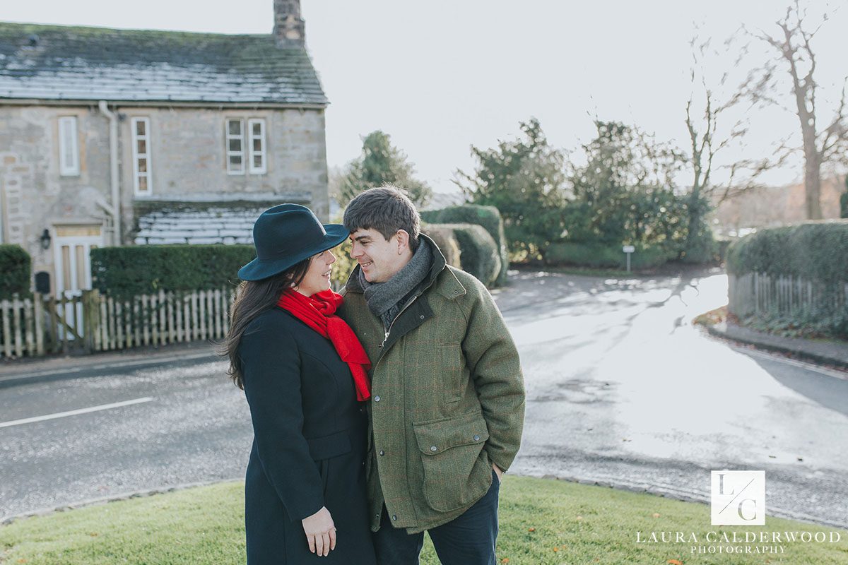 Winter engagement shoot at Bolton Abbey | by Yorkshire wedding photographer Laura Calderwood