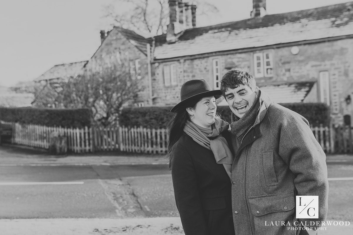 Winter engagement shoot at Bolton Abbey | by Yorkshire wedding photographer Laura Calderwood