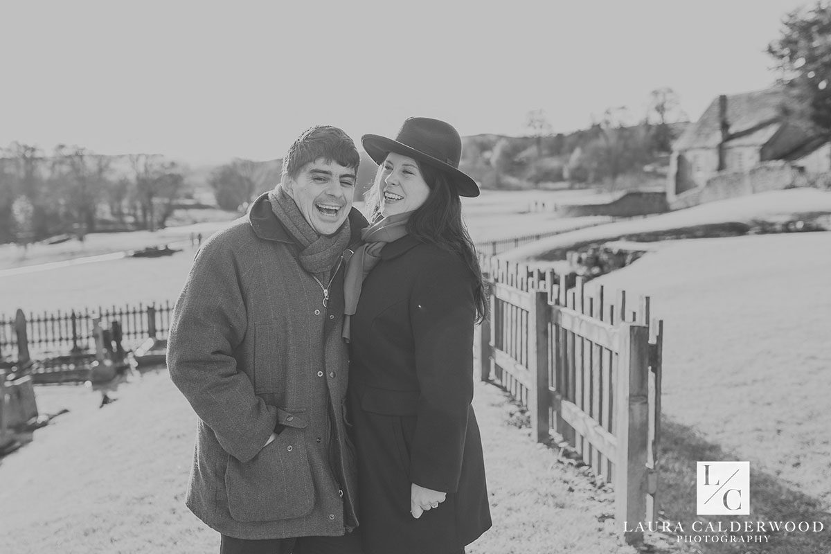 Winter engagement shoot at Bolton Abbey | by Yorkshire wedding photographer Laura Calderwood