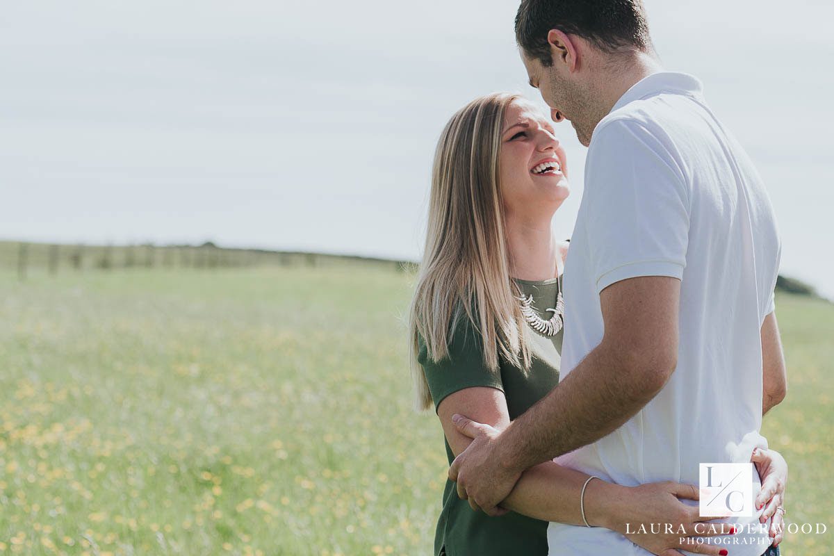 Yorkshire farm engagement shoot in Otley | by Leeds wedding photographer Laura Calderwood