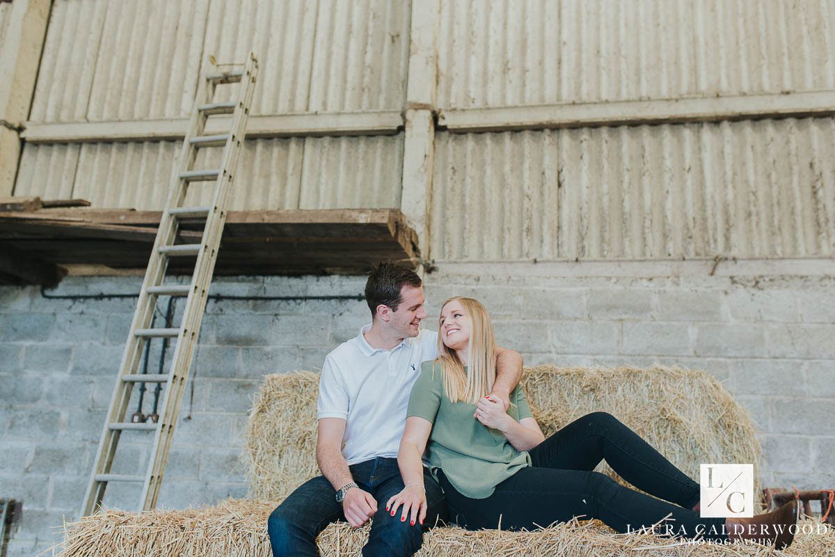 Yorkshire farm engagement shoot in Otley | by Leeds wedding photographer Laura Calderwood