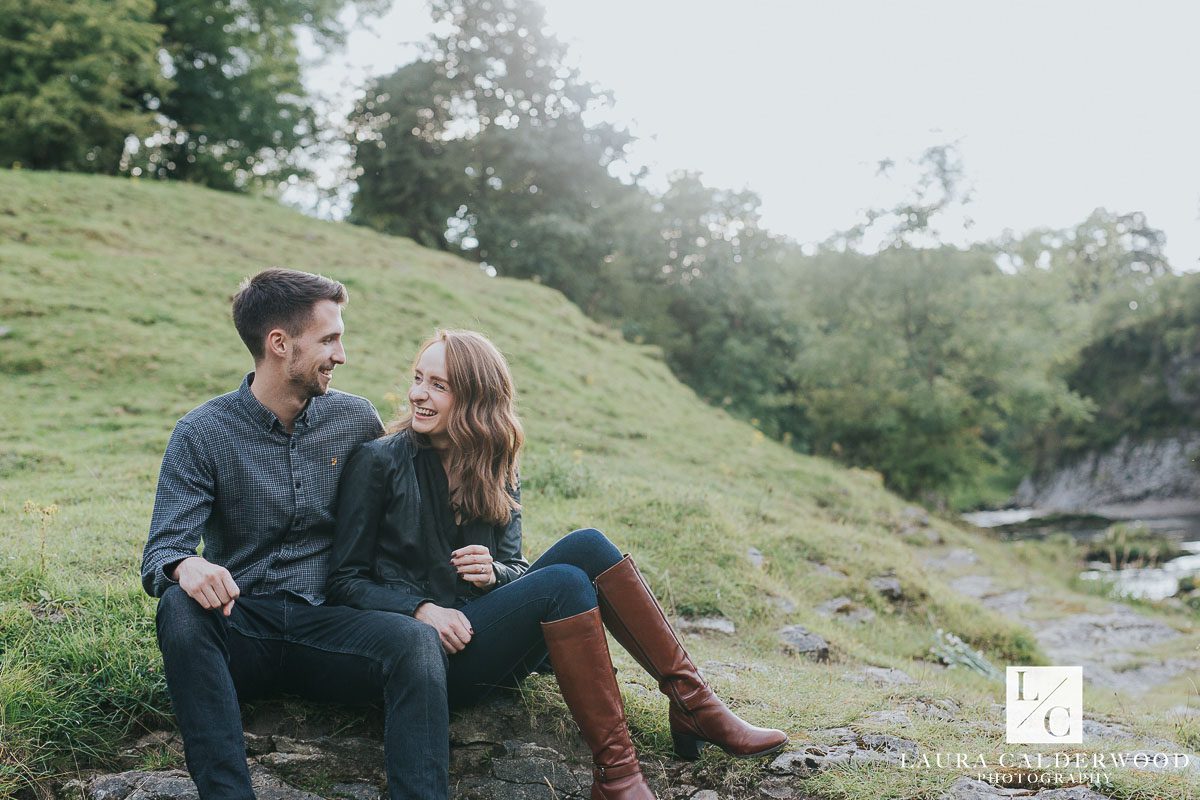 North Yorkshire engagement shoot in Burnsall | by Yorkshire wedding photographer Laura Calderwood
