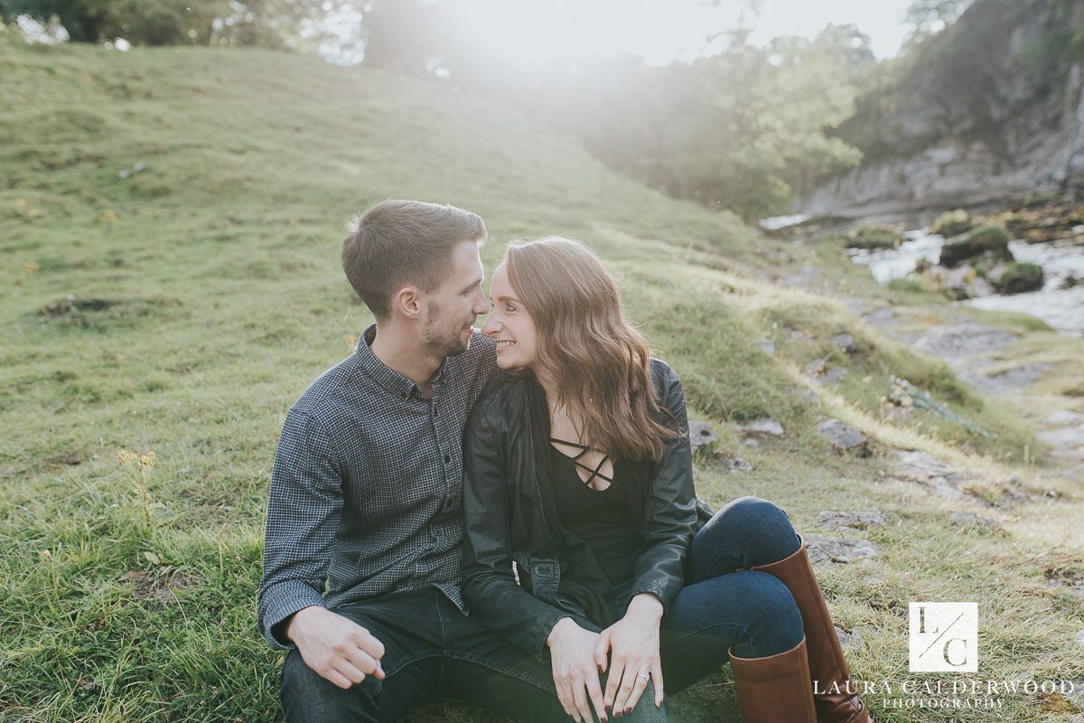 North Yorkshire engagement shoot in Burnsall | by Yorkshire wedding photographer Laura Calderwood