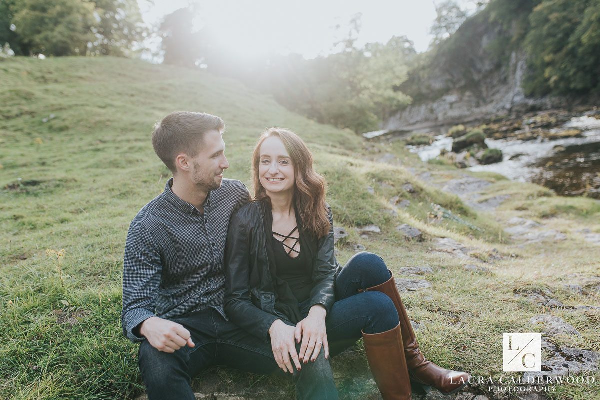 North Yorkshire engagement shoot in Burnsall | by Yorkshire wedding photographer Laura Calderwood