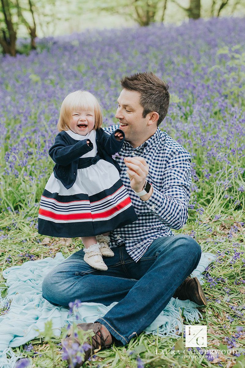 Ilkley family photography | family photo shoot at bluebell woods in Ilkley by Laura Calderwood Photography