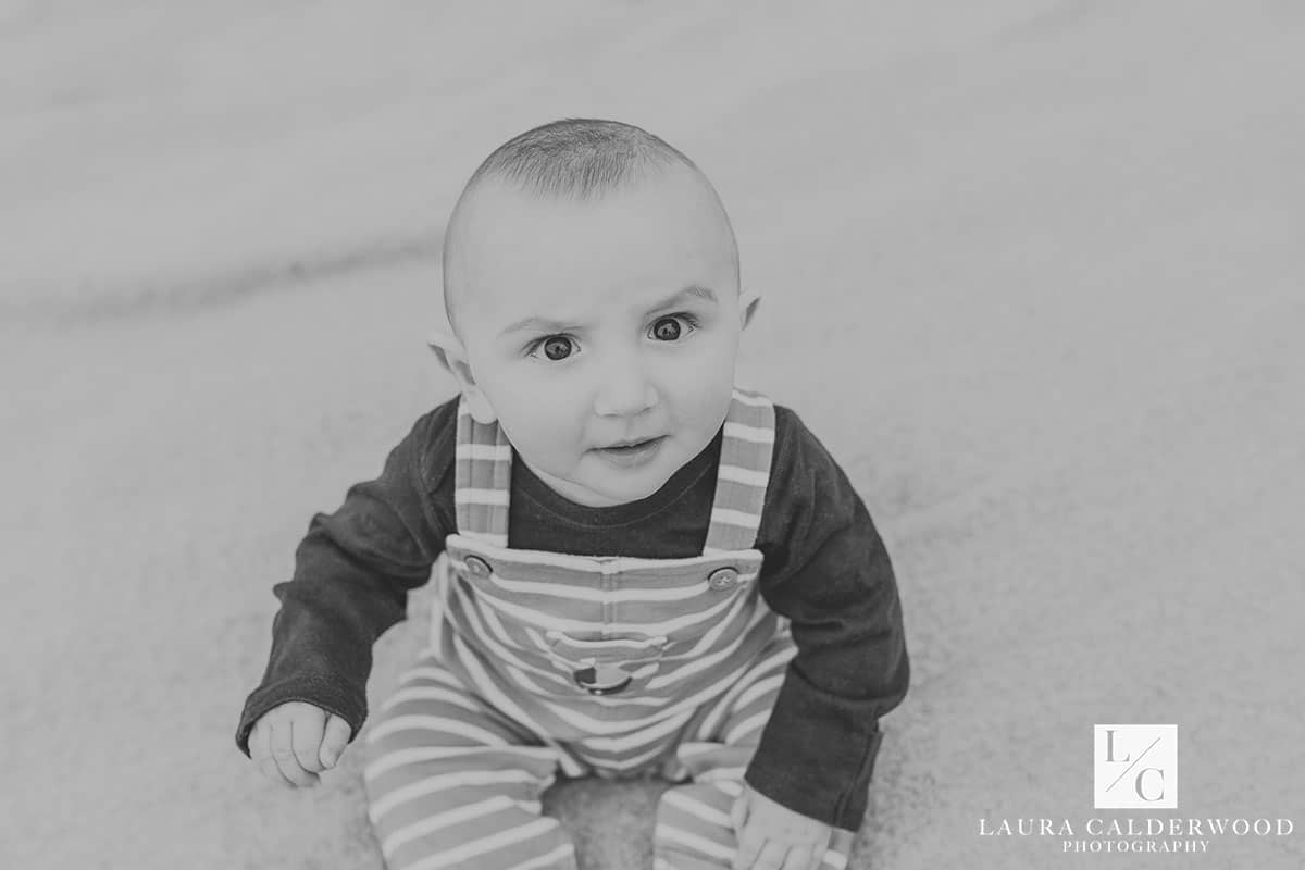 york baby photographer | 6 month baby photo shoot at rowntree park in York by Laura Calderwood Photography