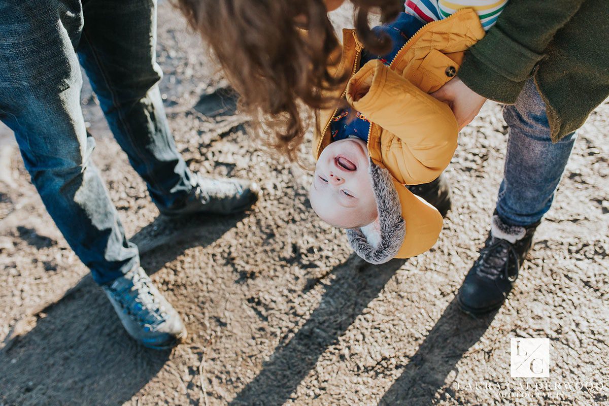 leeds baby photography | winter baby family photo shoot at Golden Arce Park in Leeds by Laura Calderwood Photography