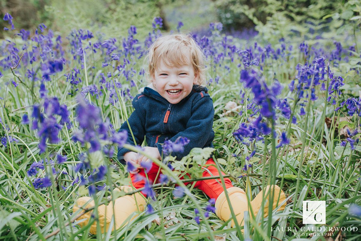 Yorkshire family photography | family photo shoot at bluebell woods in Ilkley by Laura Calderwood Photography