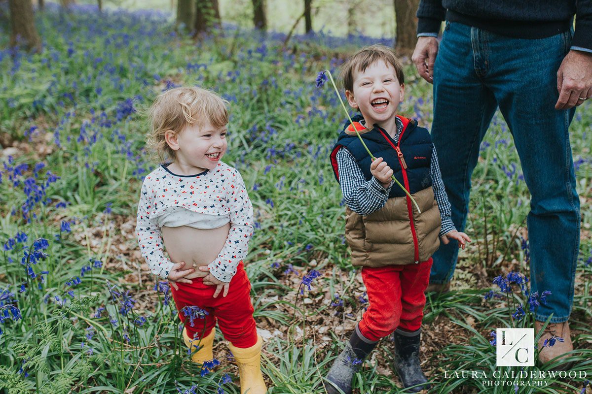 Yorkshire family photography | family photo shoot at bluebell woods in Ilkley by Laura Calderwood Photography