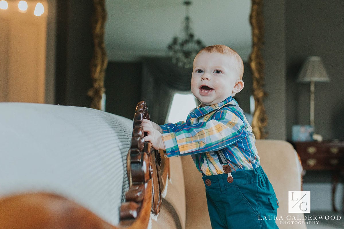 Yorkshire baby photography | first birthday baby photo shoot at home in Huddersfield by Laura Calderwood Photography