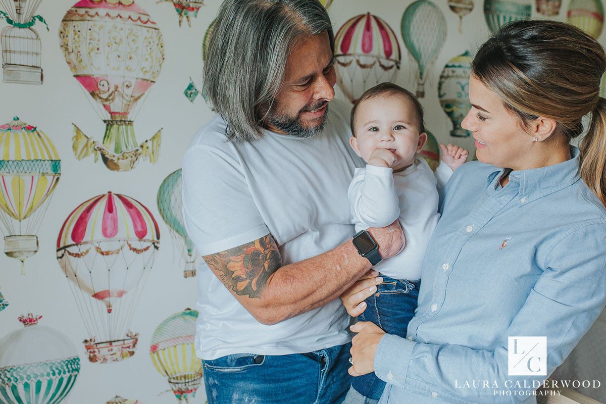 yorkshire baby photography | 6 month baby photo shoot at home in York by Laura Calderwood Photography