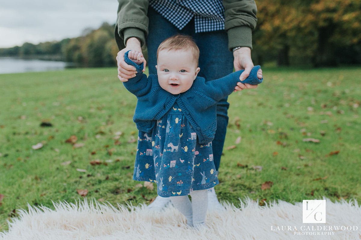 leeds baby photographer | 6 month photo shoot at Roundhay Park in Leeds by Laura Calderwood Photography