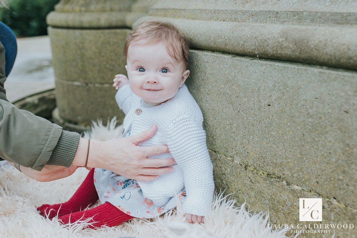 leeds baby photographer | 6 month photo shoot at Roundhay Park in Leeds by Laura Calderwood Photography