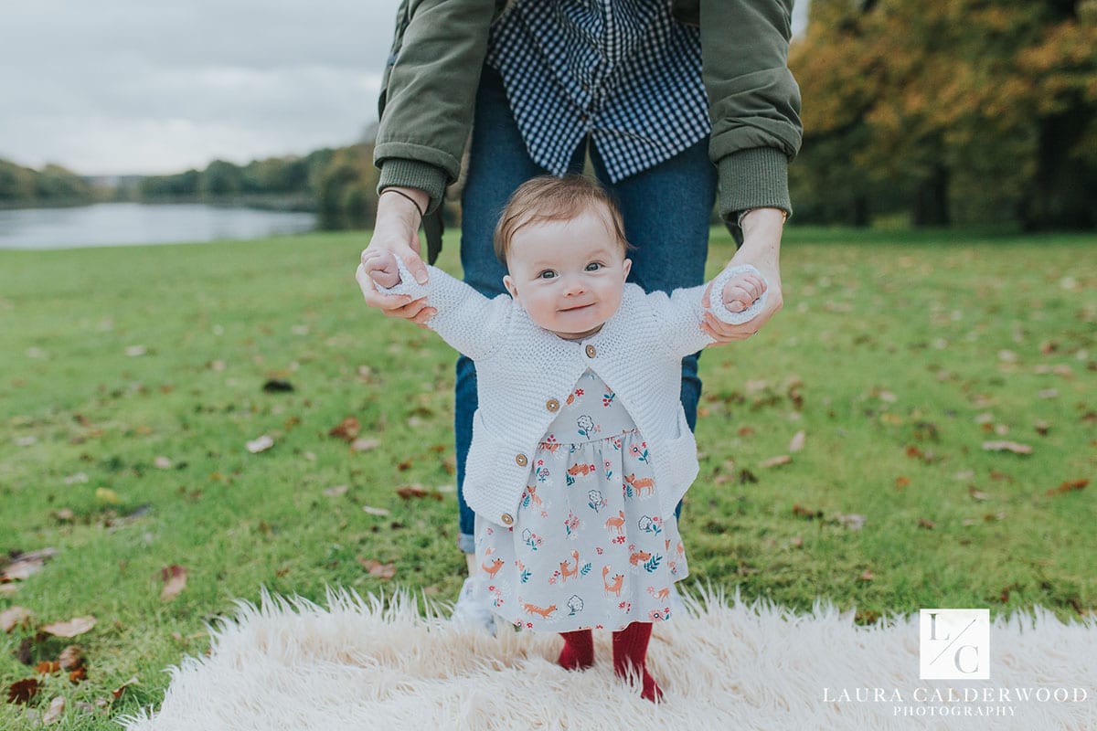 leeds baby photographer | 6 month photo shoot at Roundhay Park in Leeds by Laura Calderwood Photography