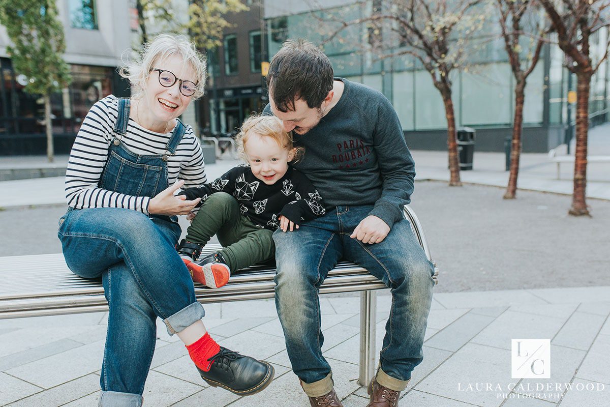 leeds family photographer | family photo shoot in Leeds city centre by Laura Calderwood Photography