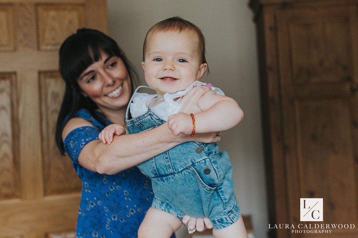 leeds family photographer | first birthday photo shoot at home in Leeds by Laura Calderwood Photography