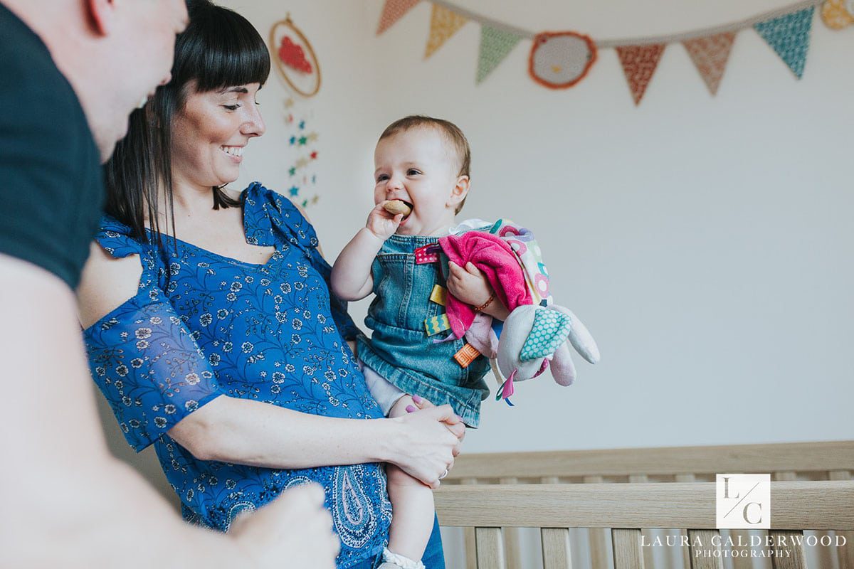 leeds family photographer | first birthday photo shoot at home in Leeds by Laura Calderwood Photography