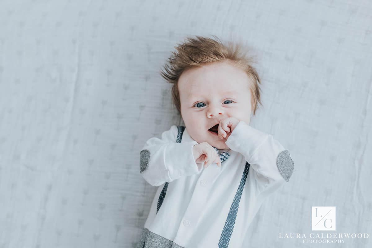 yorkshire baby photographer | 2 month baby photo shoot at home in Ilkley by Laura Calderwood Photography