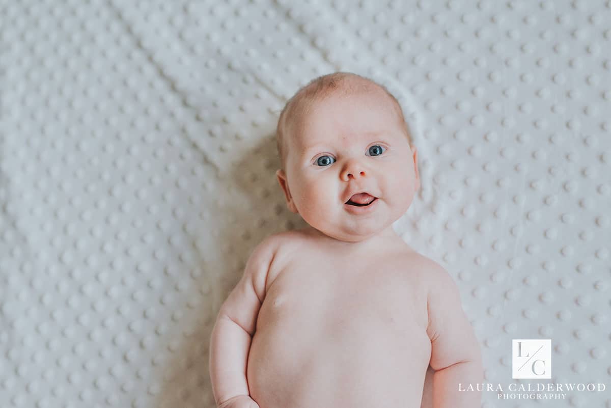 york baby photographer | 3 month baby photo shoot at home in York by Laura Calderwood Photography