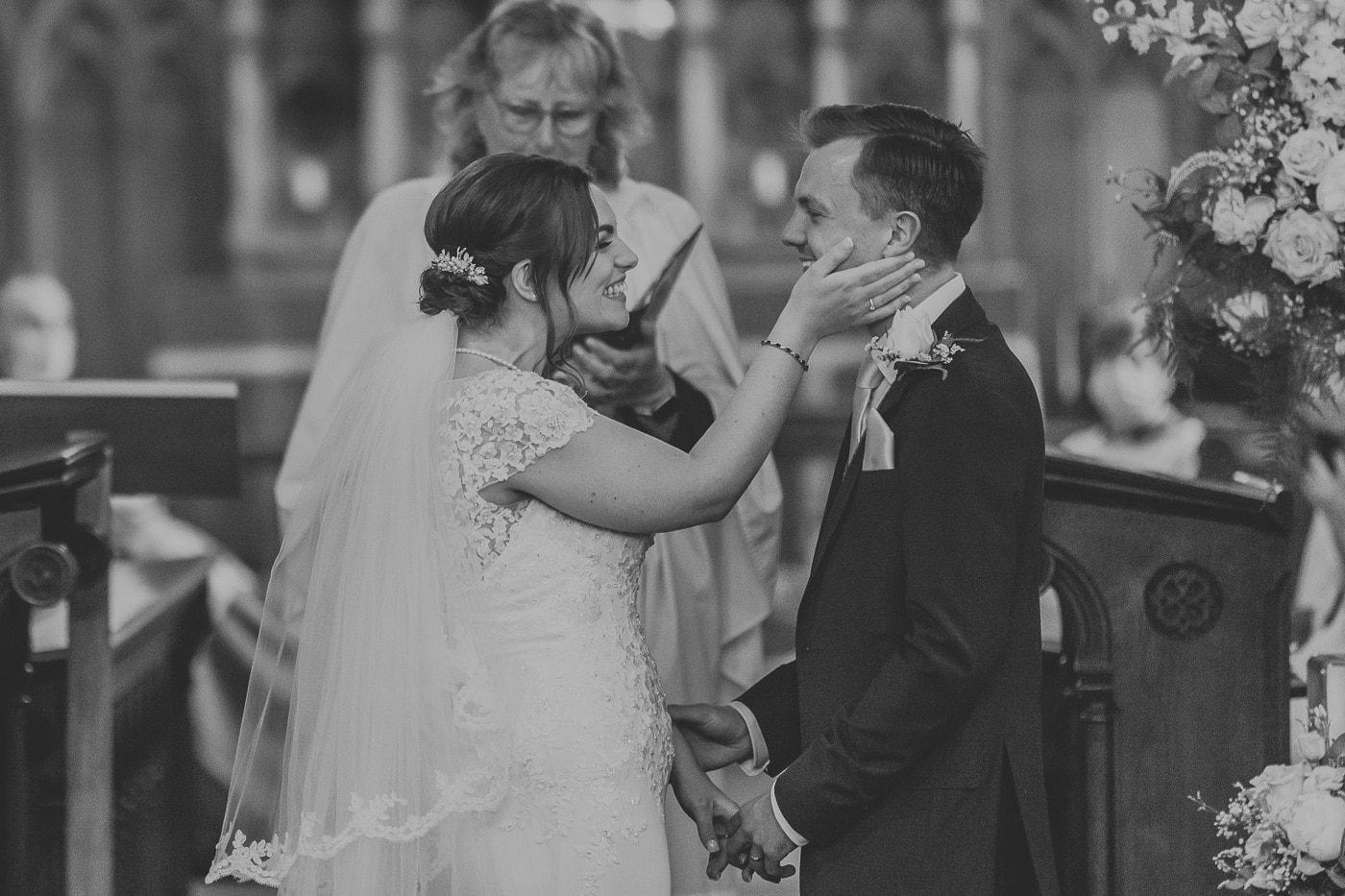 yorkshire wedding photos. emotional groom during wedding ceremony
