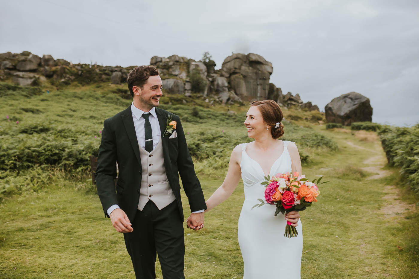 Kings Hall Ilkley Wedding Photos. colourful wedding at the winter gardens