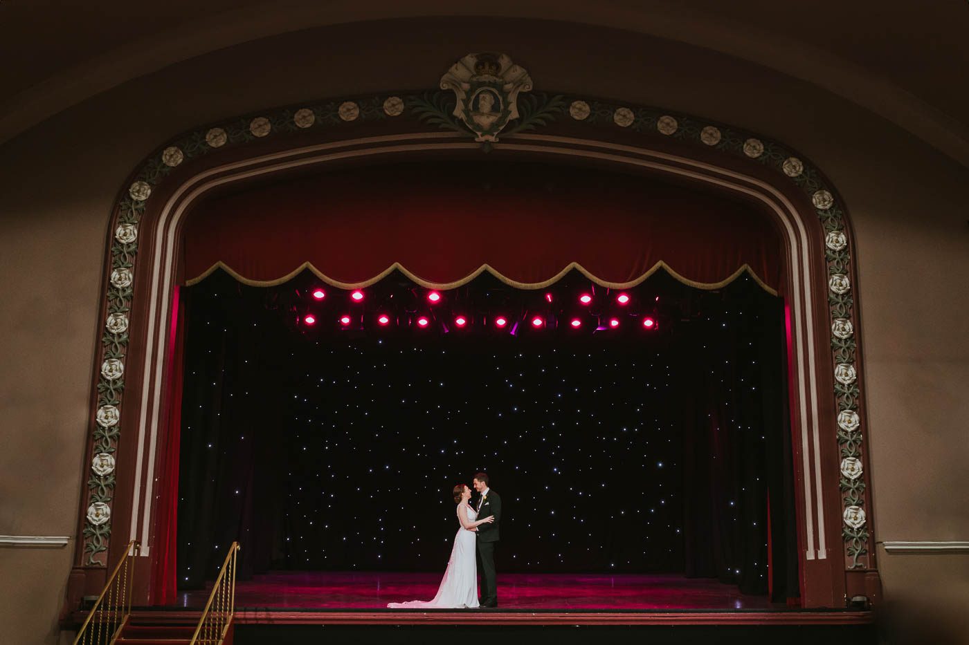Kings Hall Ilkley Wedding Photos. colourful wedding at the winter gardens