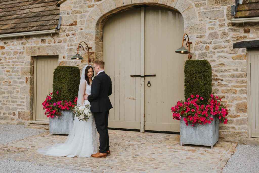 photos from a summer wedding at the tithe barn bolton abbey