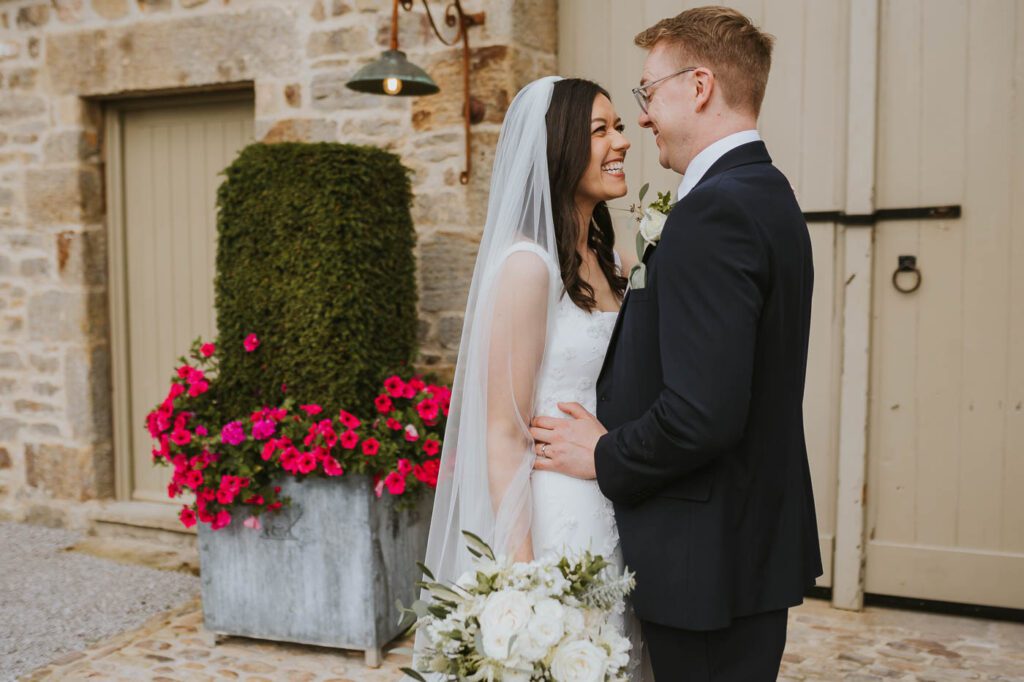 photos from a summer wedding at the tithe barn bolton abbey
