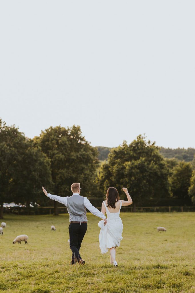 photos from a summer wedding at the tithe barn bolton abbey