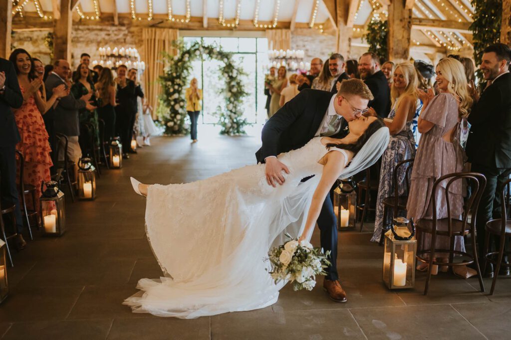photos from a summer wedding at the tithe barn bolton abbey