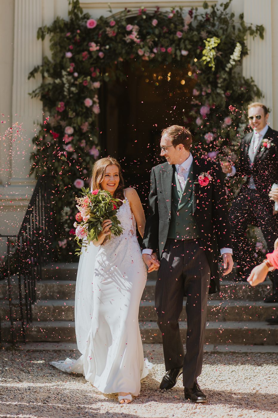 goldsborough hall wedding confetti photo
